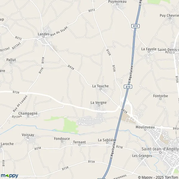 Plan La Vergne carte de La Vergne (17400) et infos pratiques